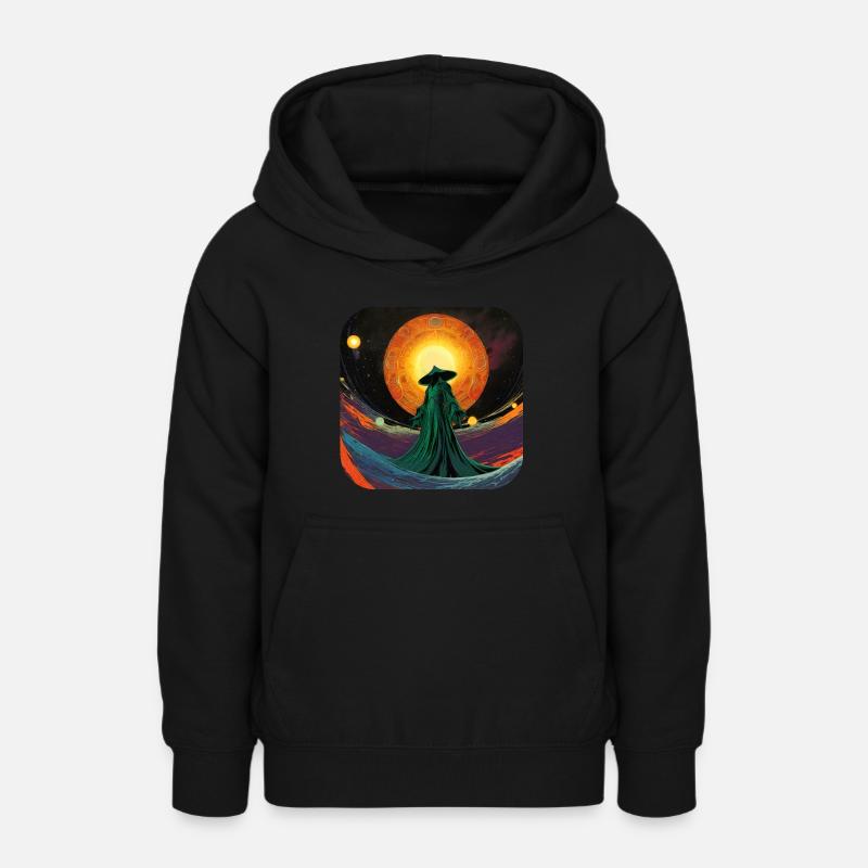 Dieu mystique dans l’espace - Sweat à capuche Ado - noir
