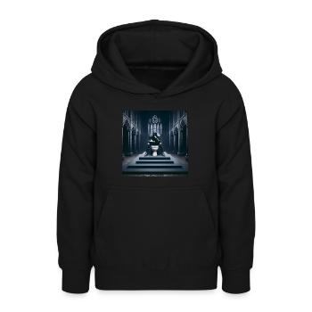 Fart Souls – Hollow Knight auf Porzellanthron #08 - Teenager Hoodie - Schwarz - Vorne - AI Model Teenager Male light (155cm)