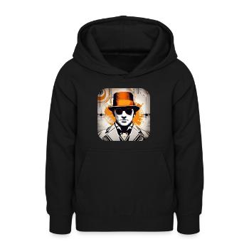 Cooles Steampunk Design - Teenager Hoodie - Schwarz - Vorne - AI Model Teenager Male light (155cm)