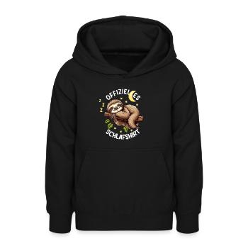 Offizielles Schlafshirt - Teenager Hoodie - Schwarz - Vorne - AI Model Teenager Male light (155cm)