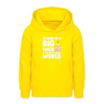 Kerze Date Warm Leidenschaft - Teenager Hoodie - Gelb - Vorne - AI Model Teenager Male dark (155cm)