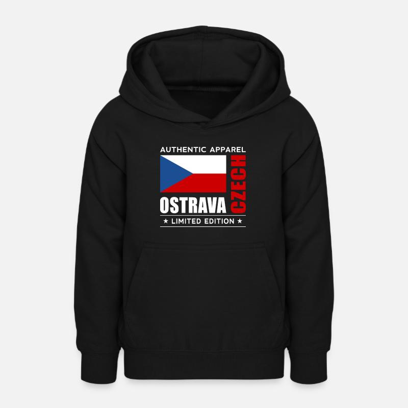 Ostrava - Sweat à capuche Ado - noir