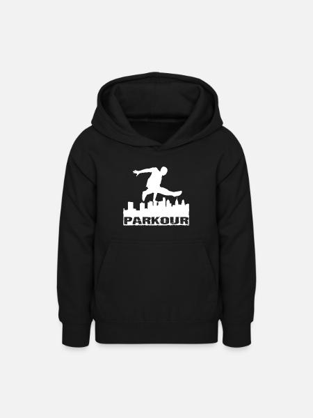 Parkour - Teenager Hoodie - Schwarz