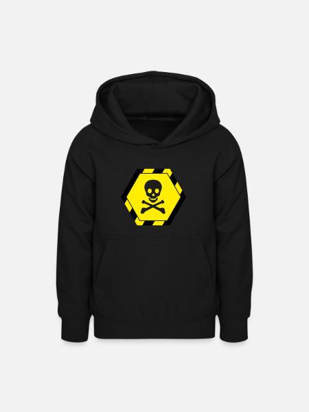 Totenkopf - Teenager Hoodie - Schwarz