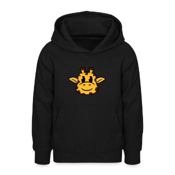 Lustige coole glückliche Giraffe Kopf Gesicht Tier - Teenager Hoodie - Schwarz - Vorne - AI Model Teenager Male light (155cm)