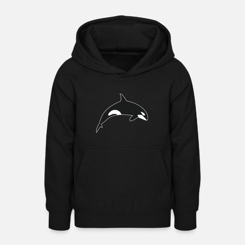 Épaulard Orque Épaulard - Sweat à capuche Ado - noir