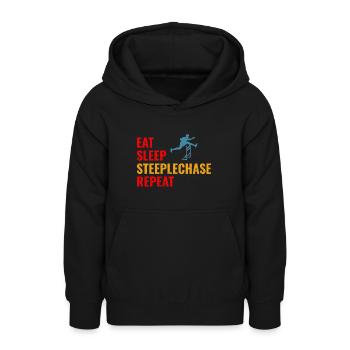 Steeplechase Race Steeplechaser Track and Field - Teen Hoodie - black - Front - AI Model Teenager Male light (155cm)