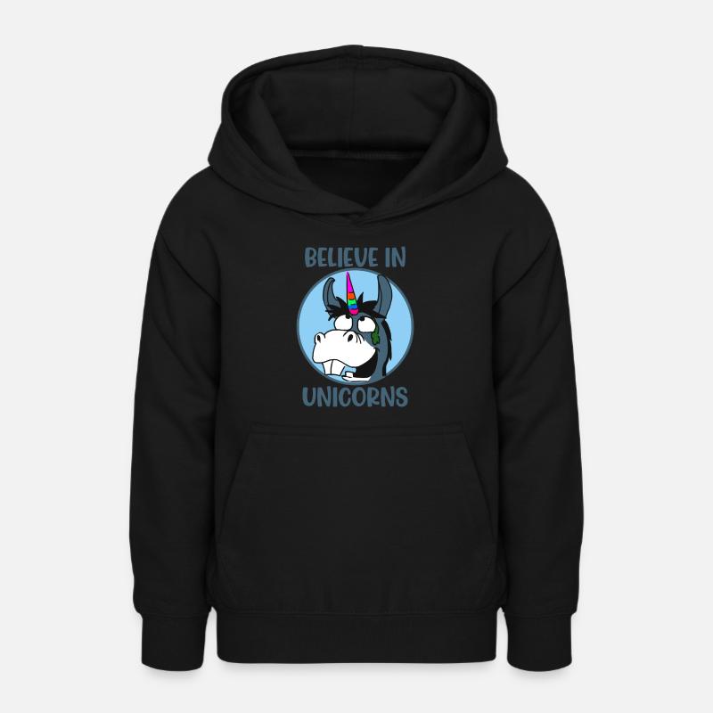 Croire Licorne - Sweat à capuche Ado - noir
