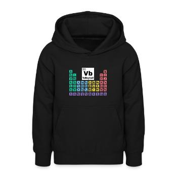 Tableau périodique de volley-ball - Sweat à capuche Ado - noir - Devant - AI Model Teenager Male light (155cm)