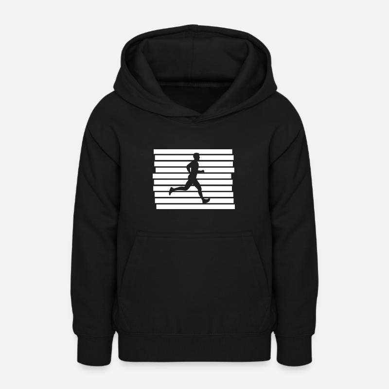 Marathon Running Run jogging - Sweat à capuche Ado - noir