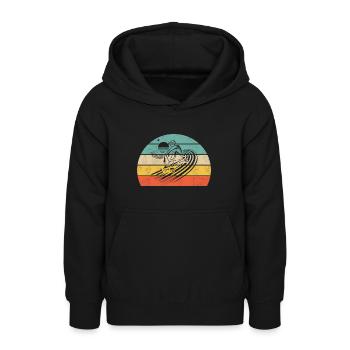 Longboard Fahrt - Teenager Hoodie - Schwarz - Vorne - AI Model Teenager Male light (155cm)