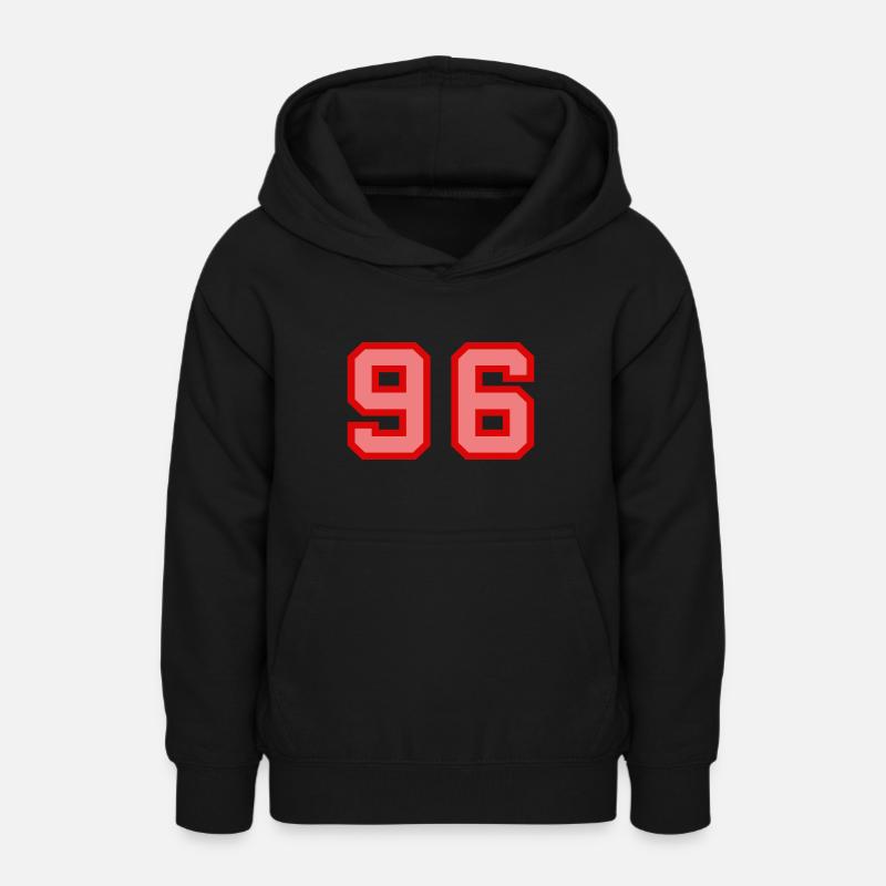 Cool Retro Retrostyle Numéro de maillot numéro de dos - Sweat à capuche Ado - noir