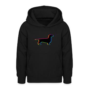 CMYK Dackel - Teenager Hoodie - Schwarz - Vorne - AI Model Teenager Male light (155cm)
