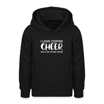 I Love Coffee Cheer And A Lot Of Bad Words Cheerle - Teenager Hoodie - Schwarz - Vorne - AI Model Teenager Male light (155cm)