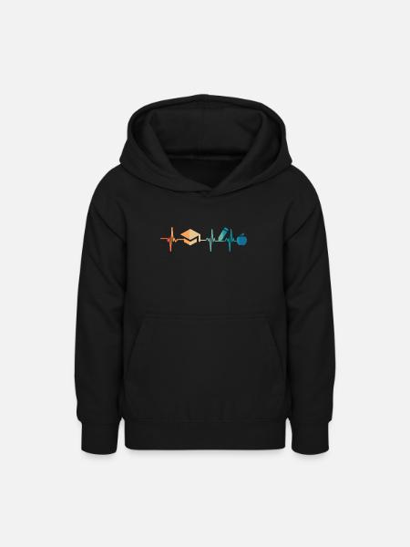 Heartbeat-Unterricht - Teenager Hoodie - Schwarz