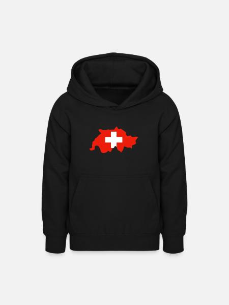 Schweiz - Teenager Hoodie - Schwarz