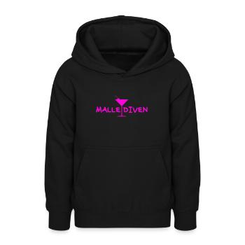 Malle Diven - Sweat à capuche Ado - noir - Devant - AI Model Teenager Male light (155cm)