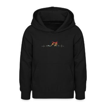 Vintage Triathlon Swim Bike Run Triathlet Herzschl - Teenager Hoodie - Schwarz - Vorne - AI Model Teenager Male light (155cm)