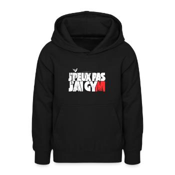 J'peux Pas J'Ai Gym - Sweat à capuche Ado - noir - Devant - AI Model Teenager Male light (155cm)