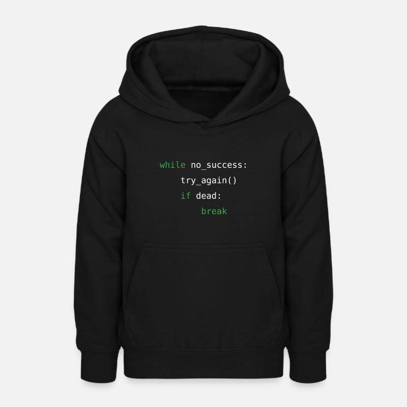 Bien qu’il n’y ait pas de succès, réessayez - Sweat à capuche Ado - noir