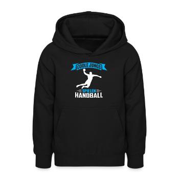 Coole jungs spielen handball handballer jungen - Teenager Hoodie - Schwarz - Vorne - AI Model Teenager Male light (155cm)