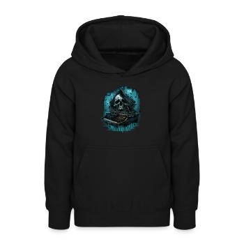 Horror piano - Teen Hoodie - black - Front - AI Model Teenager Male light (155cm)
