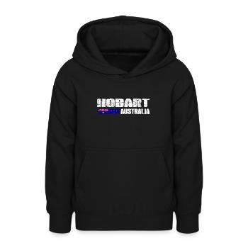 HOBART - Tasmania - AUSTRALIA - Teenager Hoodie - Schwarz - Vorne - AI Model Teenager Male light (155cm)