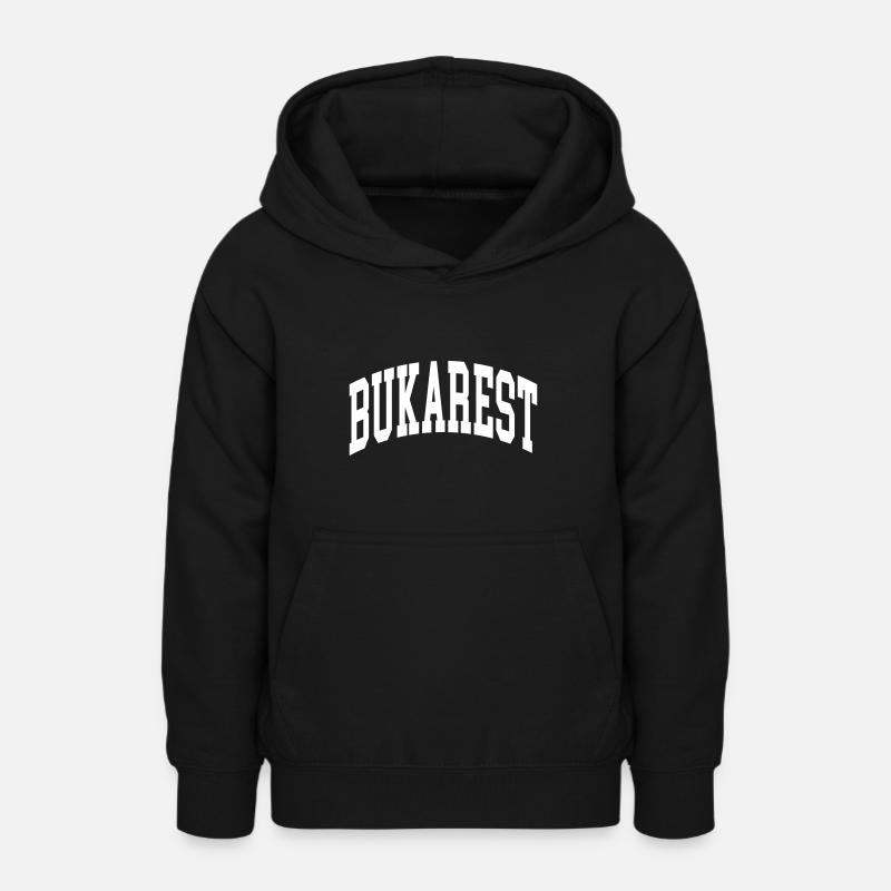 Bucarest - Sweat à capuche Ado - noir