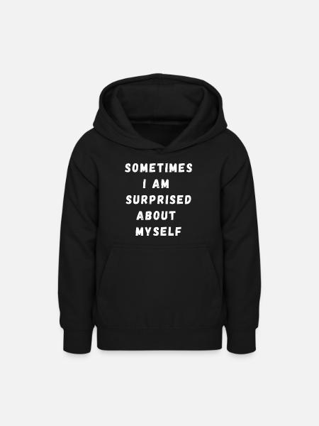 surprise myself - Teenager Hoodie - Schwarz