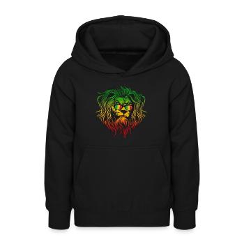 Mali - Sweat à capuche Ado - noir - Devant - AI Model Teenager Male light (155cm)