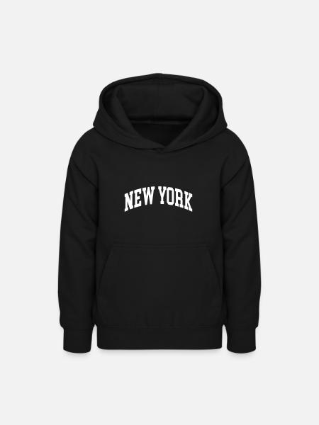 New York - Teenager Hoodie - Schwarz