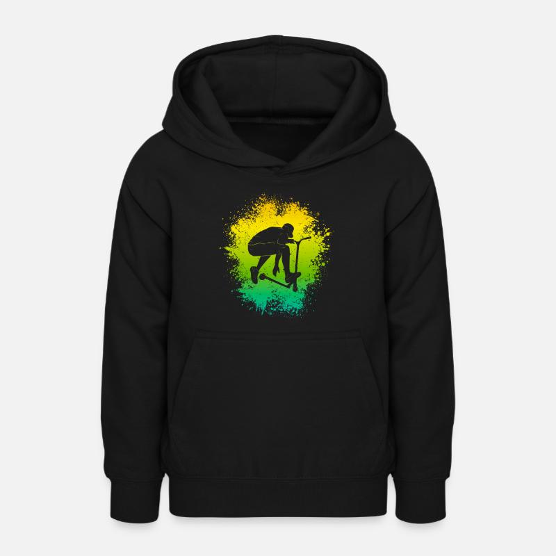 Stunt Scooter Roller E-Scooter E-Roller - Teenager Hoodie - Schwarz