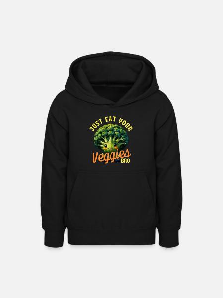 Iss Gemüse, Kumpel! - Teenager Hoodie - Schwarz