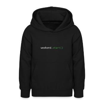 Start ins Wochenende - Teenager Hoodie - Schwarz - Vorne - AI Model Teenager Male light (155cm)
