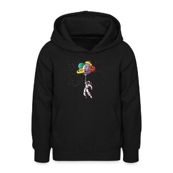 Astronaut mit Luftballons - Teenager Hoodie - Schwarz - Vorne - AI Model Teenager Male light (155cm)