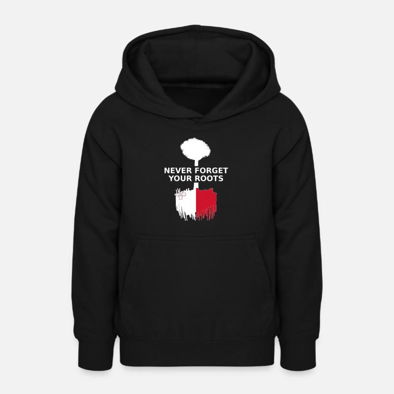 Malte n’oublie jamais vos racines - Sweat à capuche Ado - noir