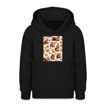 Süße Eichhörnchen - Teenager Hoodie - Schwarz - Vorne - AI Model Teenager Male light (155cm)