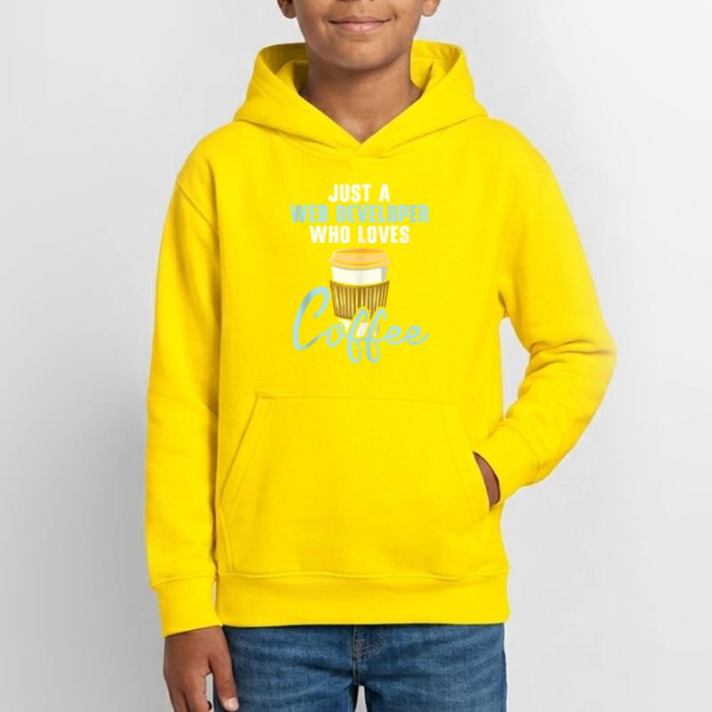 Website Development Coffee Web Developer Programme Teenager Hoodie