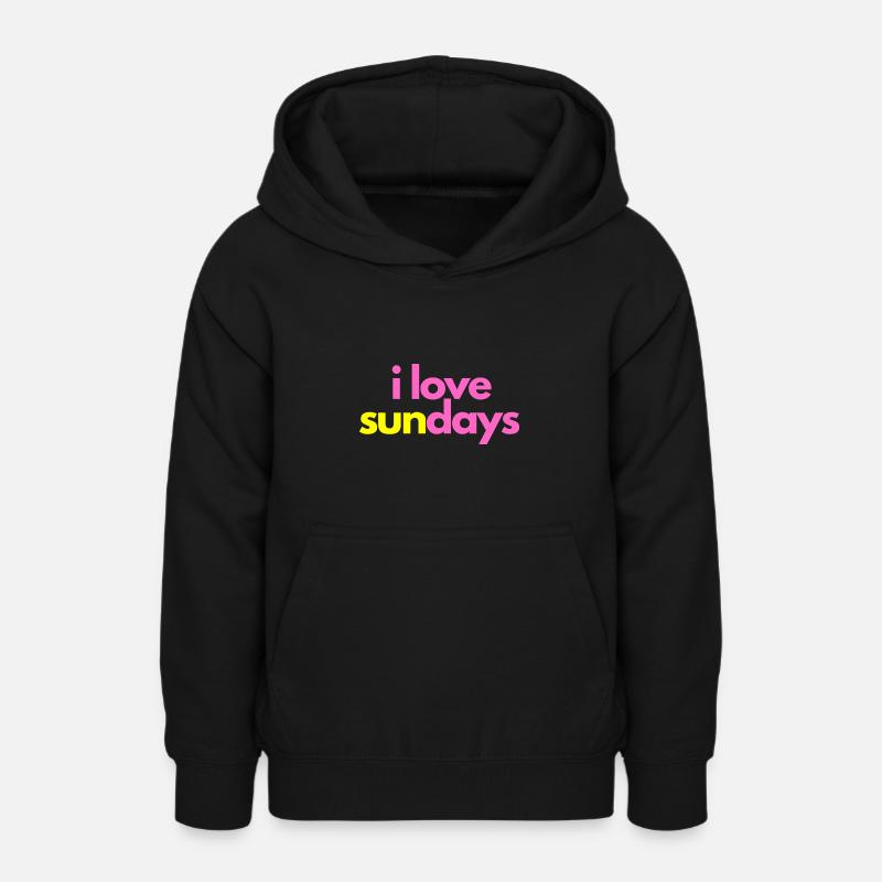 J’adore les dimanches ! - J’adore les dimanches ! - Sweat à capuche Ado - noir