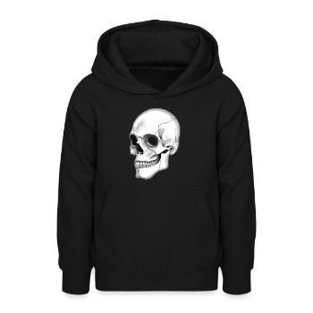 Skull Skull Side Graphic - Sweat à capuche Ado - noir - Devant - AI Model Teenager Male light (155cm)