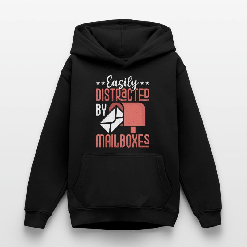 Easily Distracted By Mailboxes Mail Postal Worker Teenager Hoodie