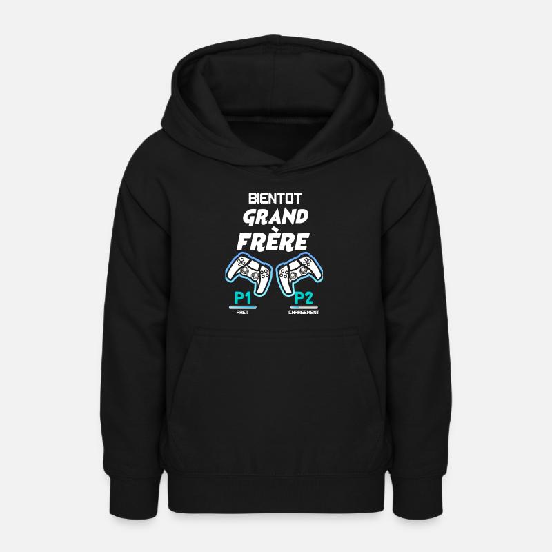 Bientôt grand frère - Sweat à capuche Ado - noir