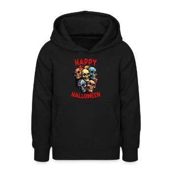 Joyeuse Halloween Zombie Apocalypse - Sweat à capuche Ado - noir - Devant - AI Model Teenager Male light (155cm)