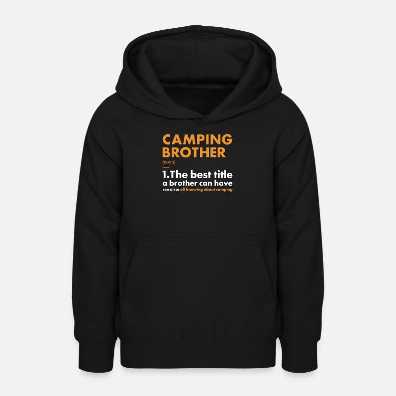 Camper Brother Définition Camping - Sweat à capuche Ado - noir