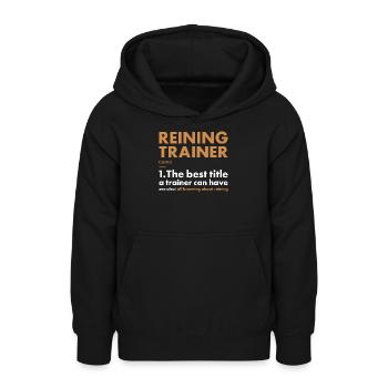 Pure Trainer Definition Reining - Teen Hoodie - black - Front - AI Model Teenager Male light (155cm)