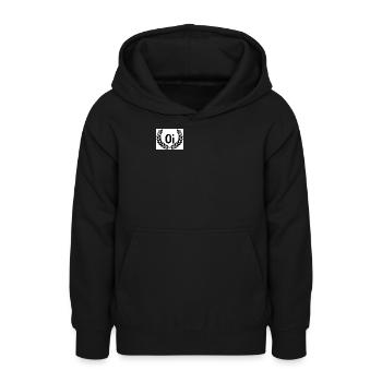 Oi Emblem mit Lorbeerkranz - Teenager Hoodie - Schwarz - Vorne - AI Model Teenager Male light (155cm)