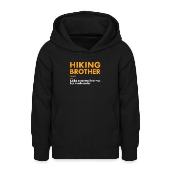 Hiker Brother Definition Hiking - Teenager Hoodie - Schwarz - Vorne - AI Model Teenager Male light (155cm)