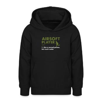 Sport Player Definition Airsoft - Teen Hoodie - black - Front - AI Model Teenager Male light (155cm)