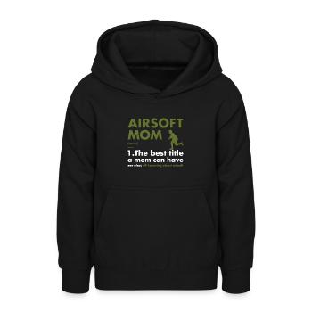 Sport Mom Definition Airsoft - Teen Hoodie - black - Front - AI Model Teenager Male light (155cm)