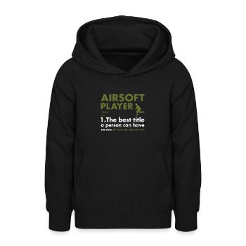 Sport Player Definition Airsoft - Teen Hoodie - black - Front - AI Model Teenager Male light (155cm)